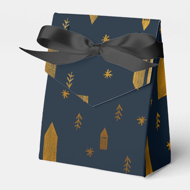 Caixinha De Lembrancinhas Natal Elegante na Escandinávia (Frente)