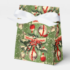 Caixinha De Lembrancinhas Natal Vintage Retro: Yuletide Meados do Século 3