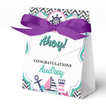 Nautical Ahoy Baby Shower 3"w x 1.5"l x 3.25"h