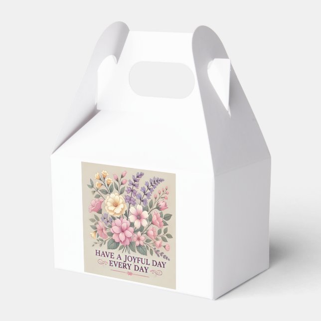 Caixinha De Lembrancinhas Neat e elegante buquê de flores Favor Box (Frente)