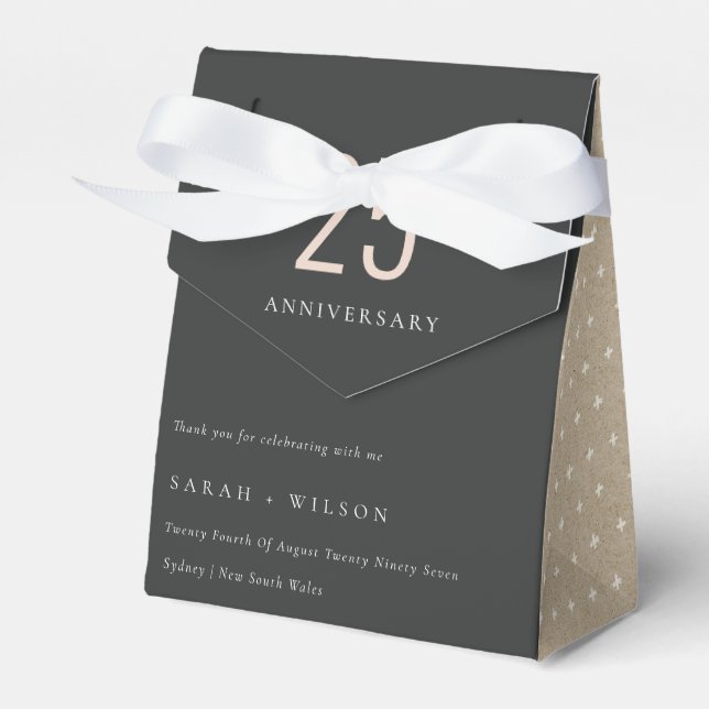 Caixinha De Lembrancinhas Negra Negra Mínima Em Qualquer Aniversário De Ano (Frente)