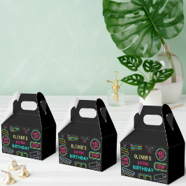 Caixinha De Lembrancinhas Neon Any Year videos games arcade aniversário