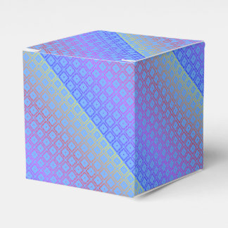 Caixinha De Lembrancinhas Neon Rainbow Square Pattern