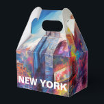 Caixinha De Lembrancinhas New York Skyline Abstrato Art<br><div class="desc">Adicione um toque moderno ao seu evento com esta caixa de favoritos com a arte da linha do horizonte abstrato Nova Iorque. Perfeito para casamentos,  festas ou presentes corporativos.</div>