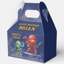 Ninja Warrior Birthday Party 5"w x 3"l x 6.5"h