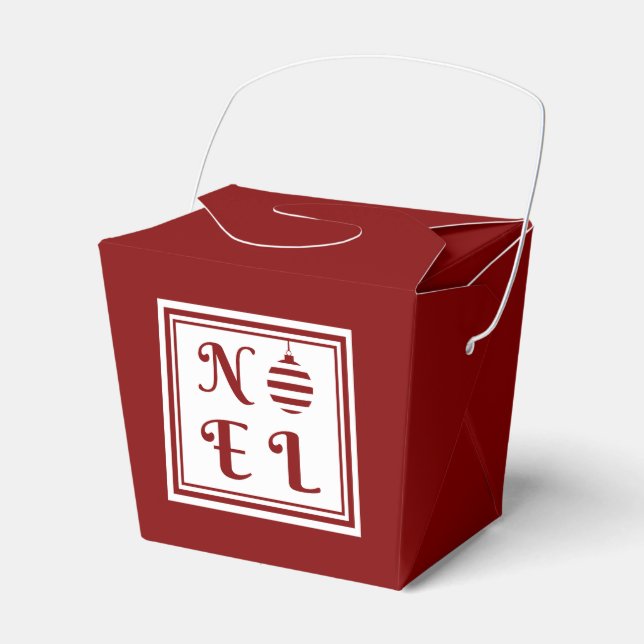 Caixinha De Lembrancinhas Noel Vermelho Festivo Feliz Natal (Frente)