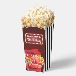 Caixinha De Lembrancinhas Noite de cinema Aniversário Sofá Vermelho Personal