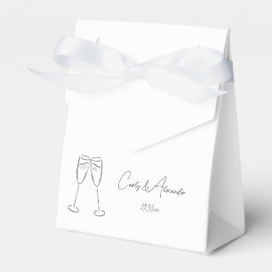 Caixinha De Lembrancinhas Noivado De Casamento De Vidro De Champanhe Elegant