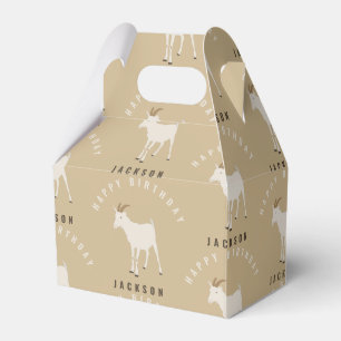 Caixinha De Lembrancinhas Nome de Aniversário Personalizado do Padrão Animal