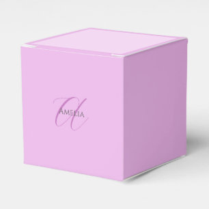 Caixinha De Lembrancinhas Nome Monograma - Letra Inicial Orchid & Lilac