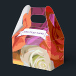 Caixinha De Lembrancinhas Nome Personalizado de Design Floral<br><div class="desc">Design floral colorido. Caixas de favoritos personalizadas. Editar texto para personalizar. Ideia de decoração.</div>