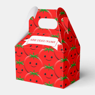 Caixinha De Lembrancinhas Nome Personalizado do Padrão de Tomato Vermelho