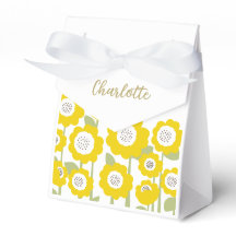 Nome personalizado mínimo de girassol moderno mini