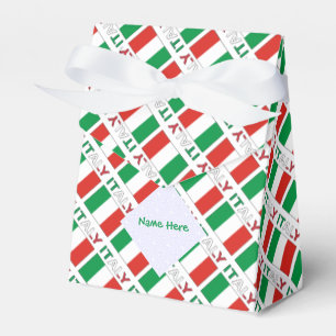 Caixinha De Lembrancinhas Nome Tricolor Moderno Aqui Bandeira Italiana Tiled