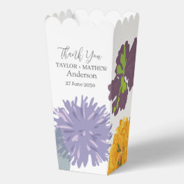 Caixinha De Lembrancinhas Nomes de Casais Florais de Casamento Moderno Abstr