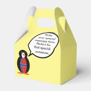 Caixinha De Lembrancinhas Noruega Pinguim Sra Personalizado