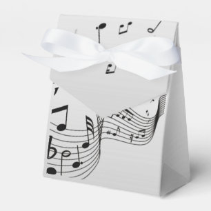 Caixinha De Lembrancinhas Notas de música no Silver