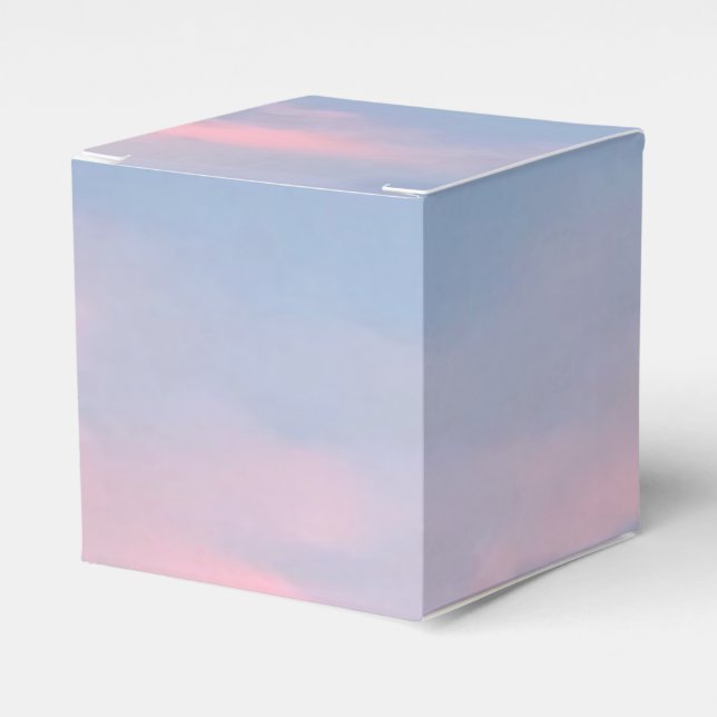 Caixinha De Lembrancinhas Nuvens rosa personalizáveis (Frente)