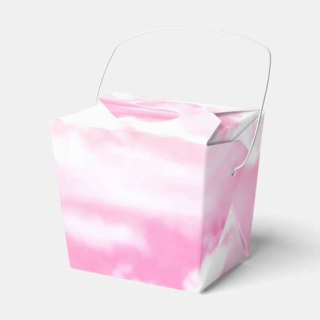 Caixinha De Lembrancinhas Nuvens Rosa Rosa Festivas (Frente)