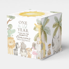 Caixinha De Lembrancinhas Nyala Safari Animais de Um Ano Selvagem Primeiro A