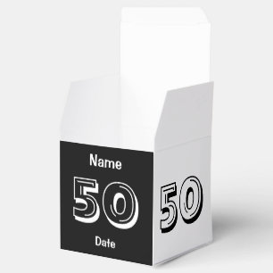 Caixinha De Lembrancinhas O 50th favor personalizado do aniversário