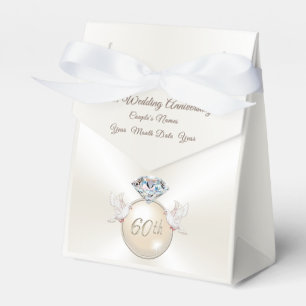 Caixinha De Lembrancinhas O 60th aniversário de casamento personalizado
