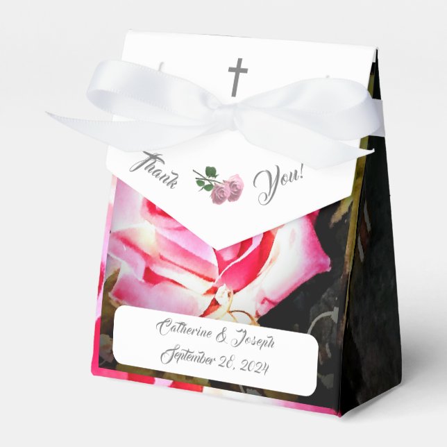 Caixinha De Lembrancinhas O amor está no Bloom Wedding Favor Box (Frente)