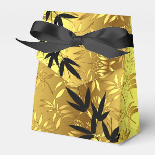 Caixinha De Lembrancinhas O bambu Glam sae do preto do ouro da folha Dourado