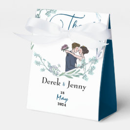 Caixinha De Lembrancinhas O casamento de amantes azuis