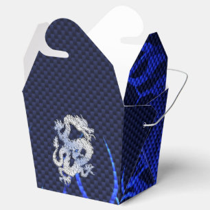 Caixinha De Lembrancinhas O cromo azul gosta do estilo da fibra do carbono
