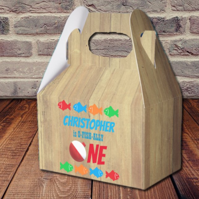 Caixinha De Lembrancinhas O-Fish-Ally Um primeiro aniversario De Pesca (Criador carregado)