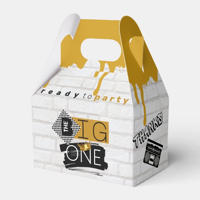 Caixinha De Lembrancinhas O grande| Foto do primeiro aniversario Hip Hop do  (Frente)