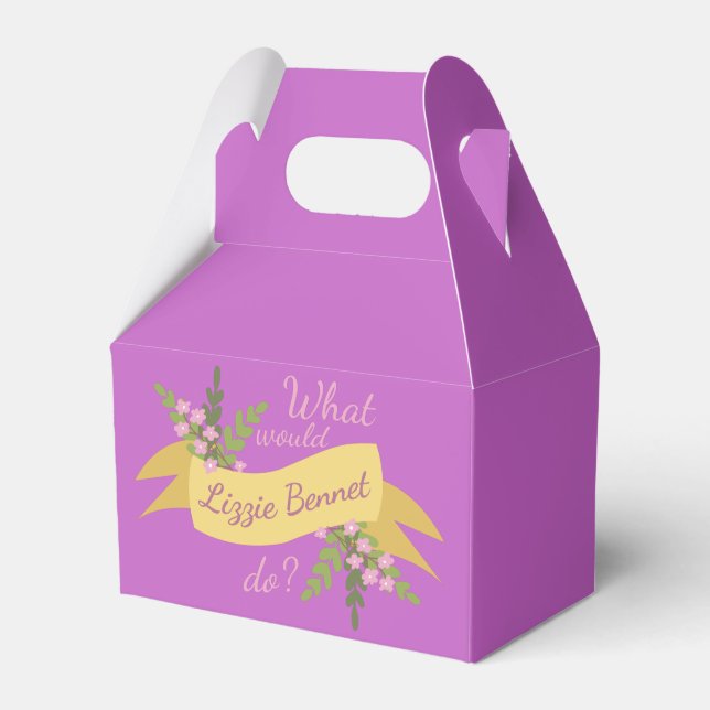 Caixinha De Lembrancinhas O Que Lizzie Bennet Faria? II (Frente)