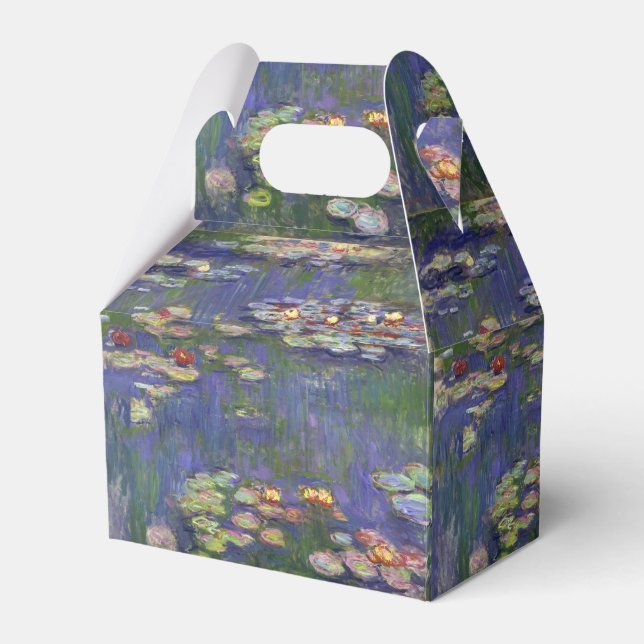 Caixinha De Lembrancinhas Obra-Prima de Lírios de Água de Monet (Frente)