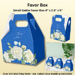 Caixinha De Lembrancinhas Obrigado, Azul Cobalto & Branco<br><div class="desc">Veja a gama de Caixas Favor -</div>