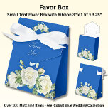Caixinha De Lembrancinhas Obrigado, Azul Cobalto & Branco<br><div class="desc">Veja a gama de Caixas de Favor -</div>
