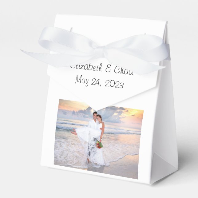 Caixinha De Lembrancinhas Obrigado de fotos que você prefere (Frente)