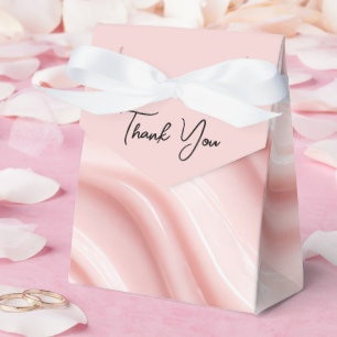 Caixinha De Lembrancinhas Obrigado Design Abstrato Rosa Creme