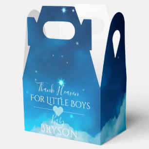 Caixinha De Lembrancinhas Obrigado Heaven for Little Boys Blue Starry Night