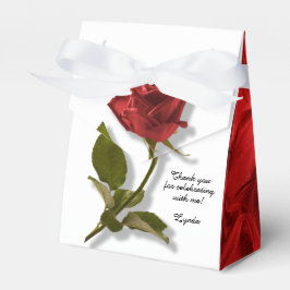 Caixinha De Lembrancinhas Obrigado - Rosa vermelha e pedra - Fotografia Flor