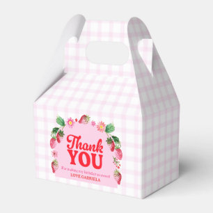 Caixinha De Lembrancinhas Obrigado Strawberry Berry Primeiro Aniversário
