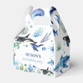 Caixinha De Lembrancinhas Ocean Animal Boy Birthday Favor Box Turtle Whale