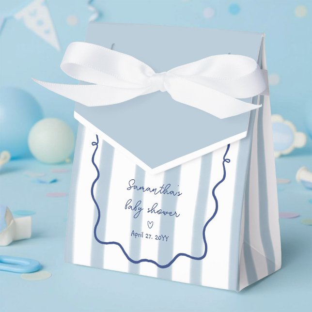 Caixinha De Lembrancinhas Oh Boy Cute Modern Dusty Blue Baby Shower (Criador carregado)