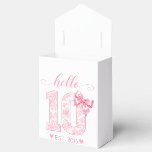 Caixinha De Lembrancinhas Olá 10 Aniversário   Rosa Olá 10 Ano Personalizado