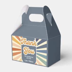 Caixinha De Lembrancinhas Olá, 40 Retro Sun Groovy Wave Aniversário