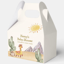 Olá Baby Desert Cactus Llama Cowboy Chá de fraldas