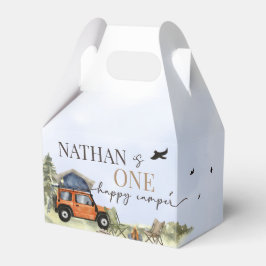 Caixinha De Lembrancinhas One Happy Camper Camping Boy Birthday Favor Tags
