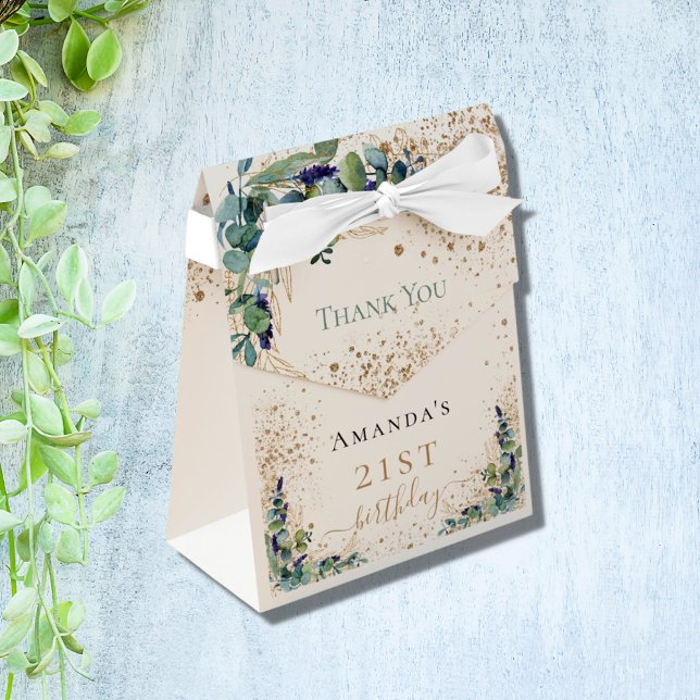 Caixinha De Lembrancinhas Ontem, eucalipto, ouro, obrigado (Criador carregado)