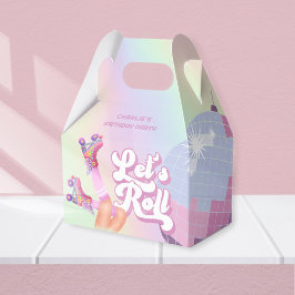 Caixinha De Lembrancinhas Ontem, vamos Roll Diversão Retro Roller Skating Gi