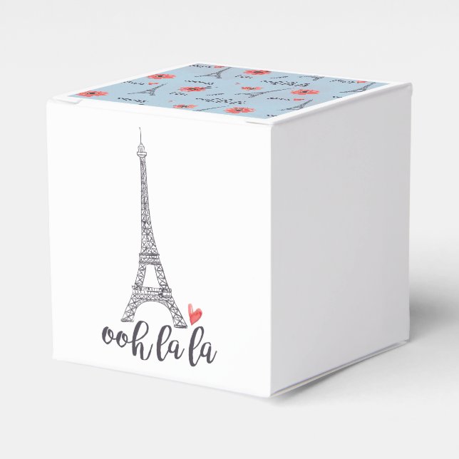Caixinha De Lembrancinhas Ooh la Paris Favor Box (Frente)